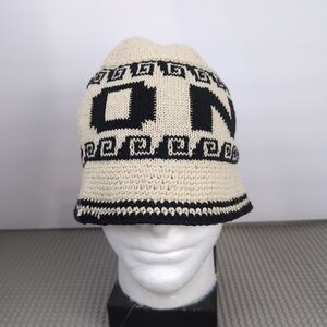 ON Beige and Black Knit Hat